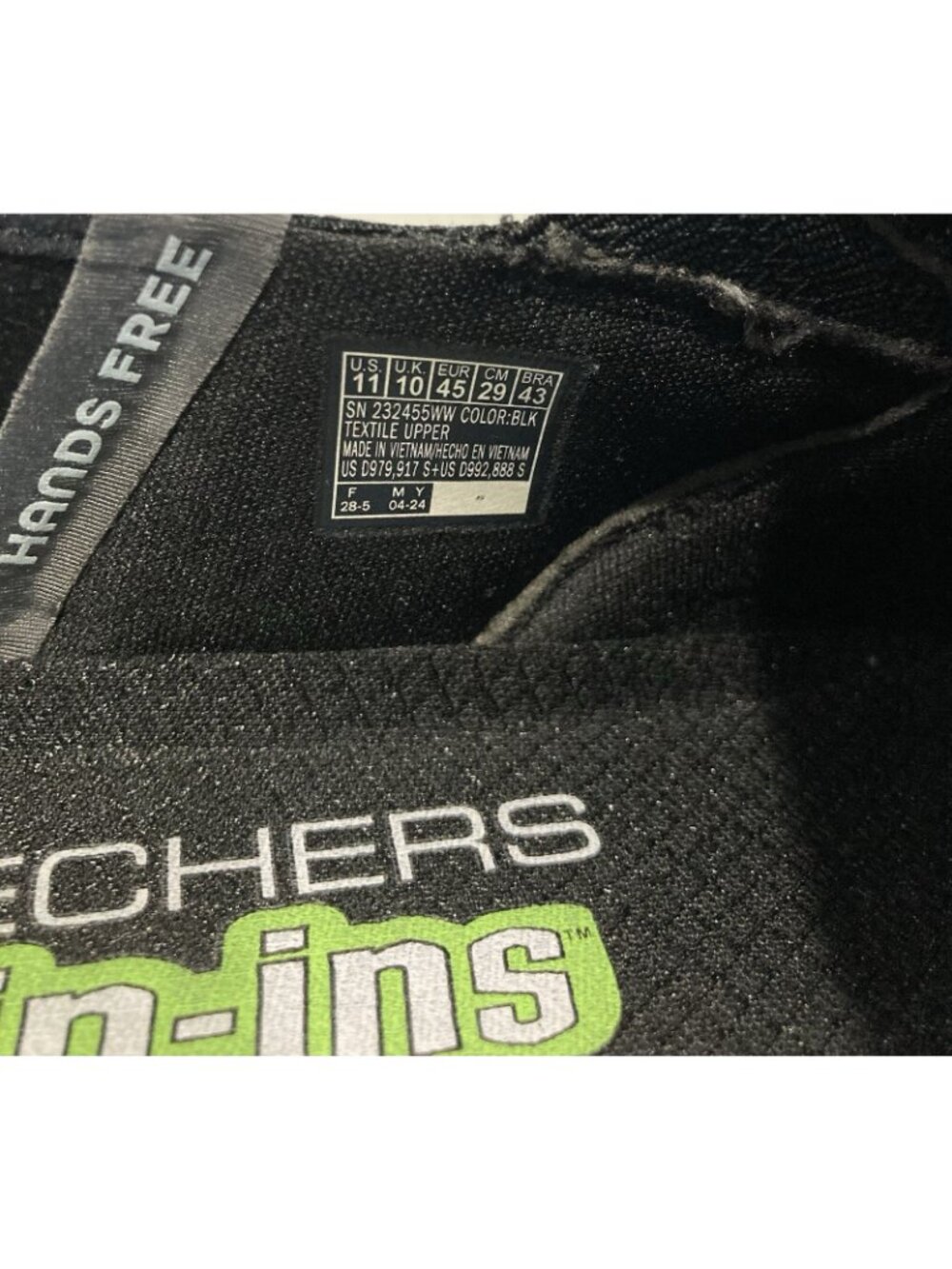 Skechers D Lux Walker Shoes size 11 4E Extra Wide Black Slip In Sneaker 232455WW - Picture 10 of 12